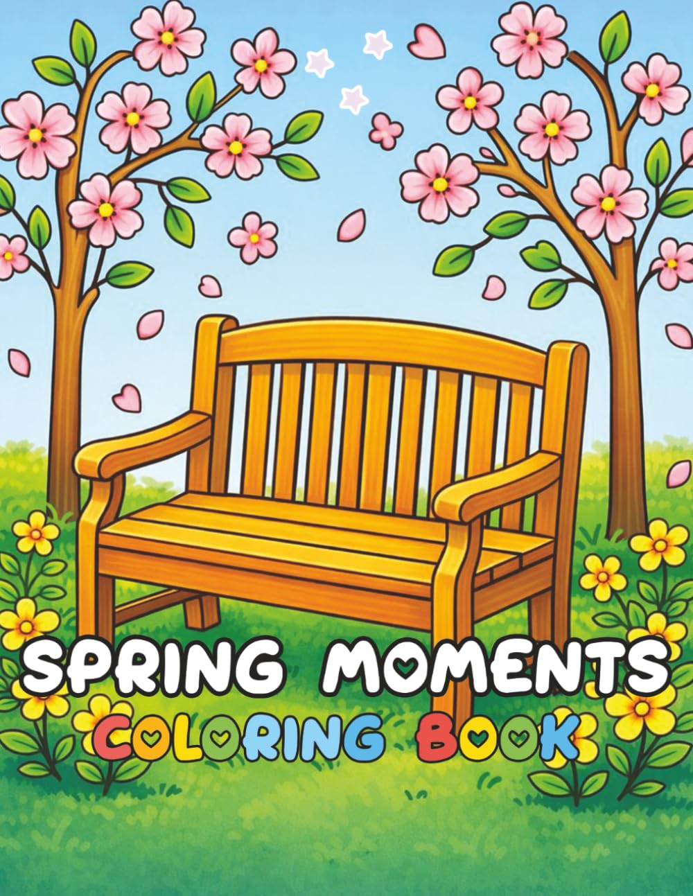 Cute Spring Moments: Coloring Book of Relaxation, Stress Relief, and Mindful Coloring