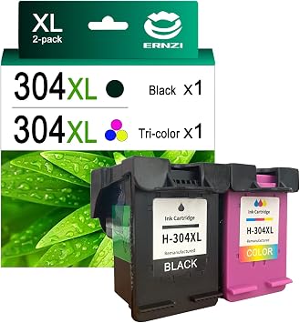 Replacement 304XL Ink Cartridge Compatible for HP 304XL 304 XL Ink Cartridges Work for HP DESKJET 2620 2630 2634 3729 3733 3735 Envy 5020 5030 5032 5655 Printers Combo Pack