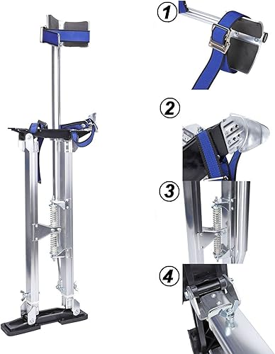Miniatura 6 de FSBNJKS Stilts de yeso negros de 15 a 23 pulgadas herramienta de aluminio portátil ajustable para pintura de pintores