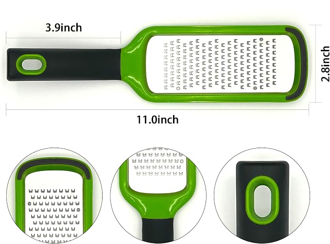 Rallador de mano para queso en acero inoxidable verde miniatura 3