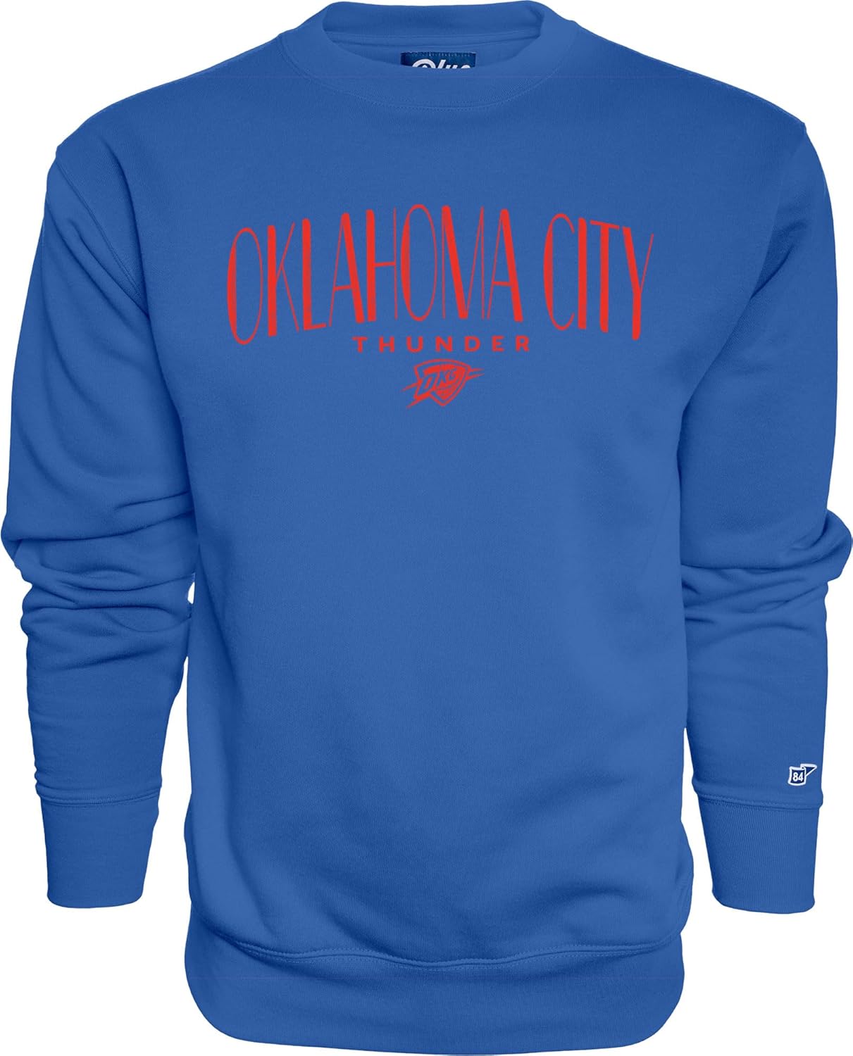 Blue 84 NBA Officially Licensed Crewneck Sweatshirt Embroidery Basketball Arch