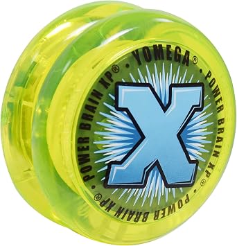Yomega Power Brain XP yoyo - Professional yoyo with a Smart Switch which enables Players to Choose Between Auto-Return and Manual Styles of Play. + Extra 2 Strings & Yellow