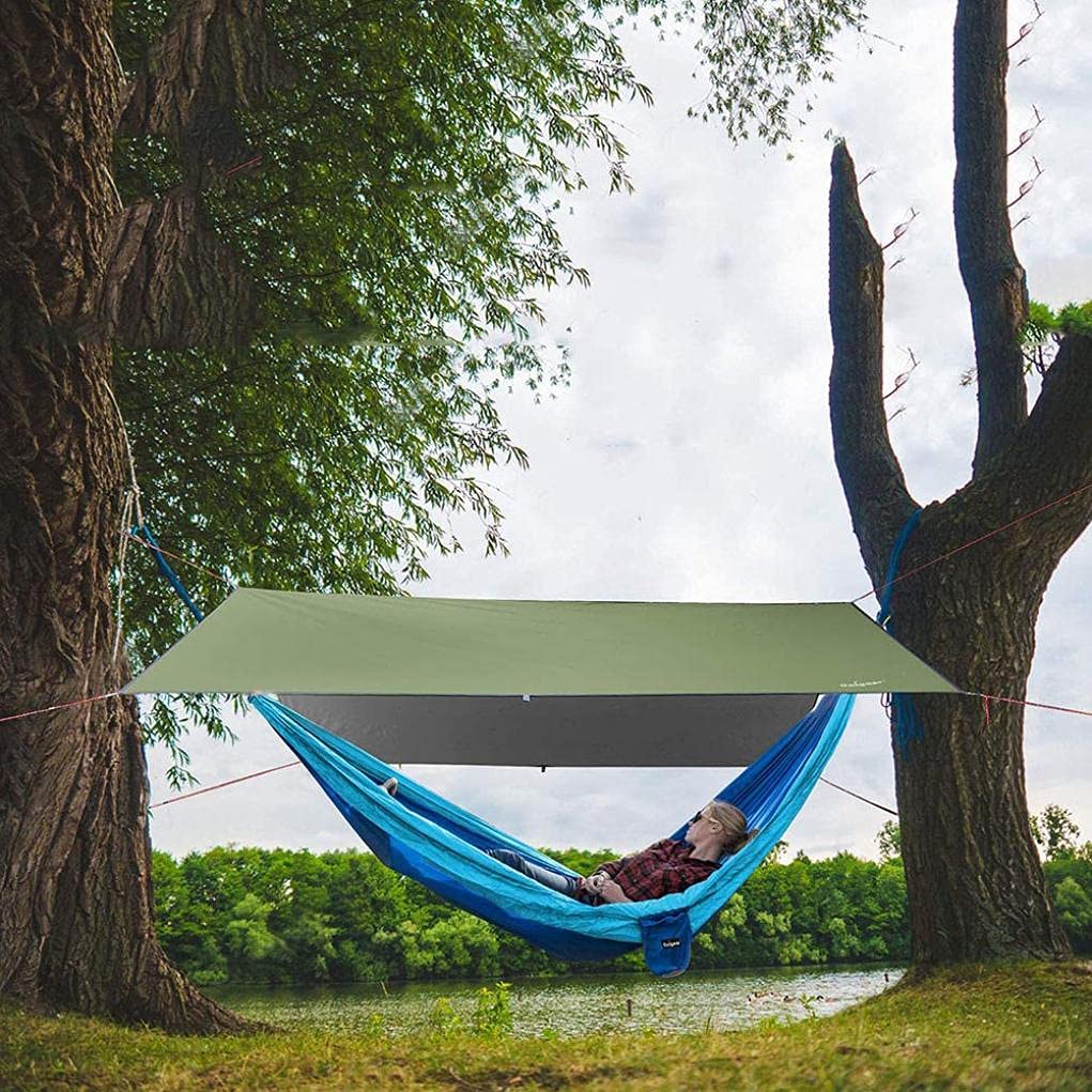 Bâche De Hamac Imperméable, Abri De Camping Imperméable Portable Léger, Bâche De Tente Anti-Pluie Coupe-Vent Et Anti-Neige, B