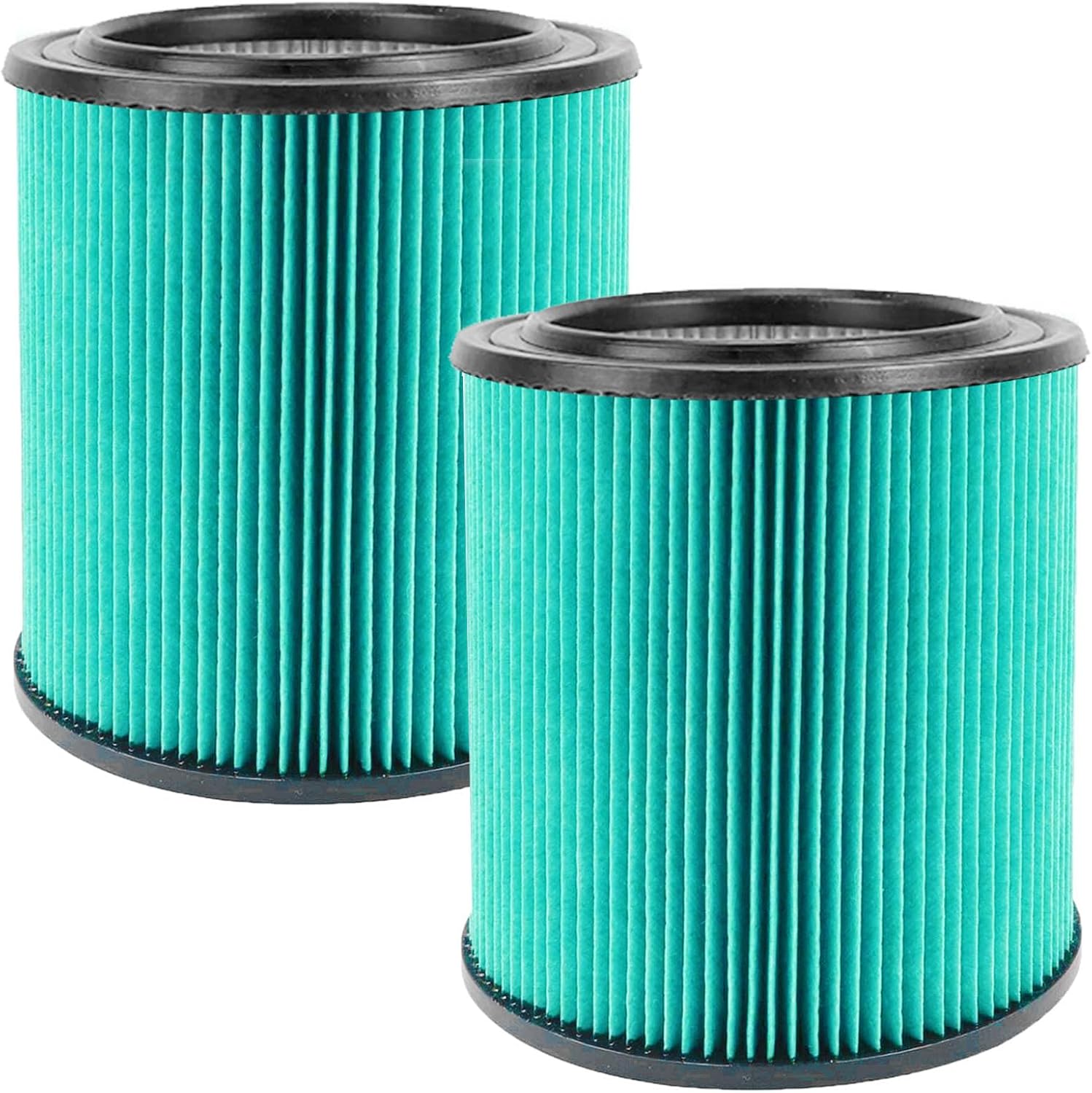 2 Pack 17912 & 9-17912 Replacement Filter Compatible for Craftsman Shop Vac 5 to 32 Gallon, 3-Layer Pleated 9-17907 Wet/Dry Fine Dust Filter, Part # 17912 & 9-17912
