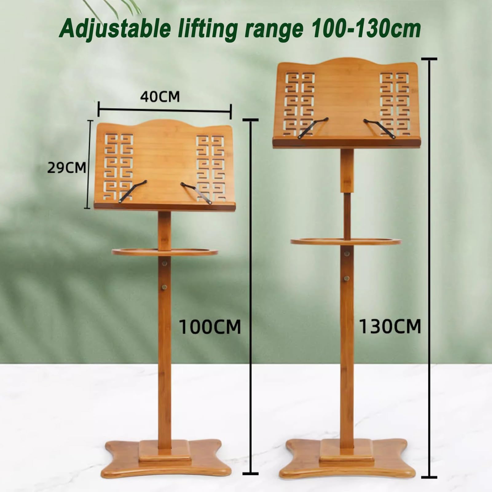 Soporte Para Partituras Con Estante, Soporte Para Teléfono, Diseño Hueco, Soporte De Música Profesional Ajustable En Altura Para Interpretación Instrumental