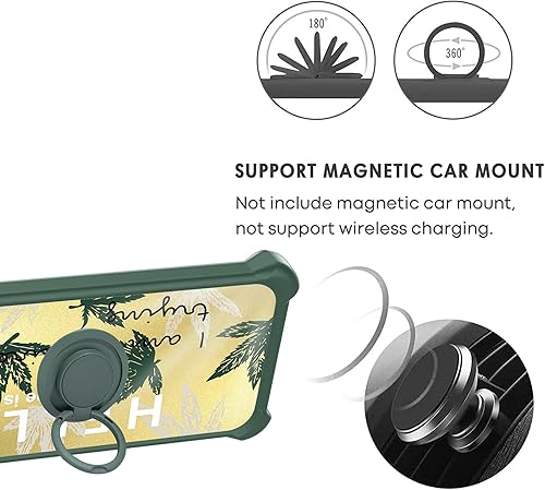 Miniatura 4 de Kalley DJL-SY - Funda compatible con Kalley Black 3 con protector de pantalla de vidrio templado, soporte de anillo, luz dorada reflectante