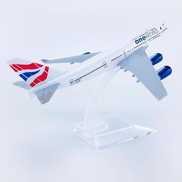 B747 British Airways Airplane Model Union Jack Metal Alloy 1400 Scale Display Collectible Gift Ornament for Desktop