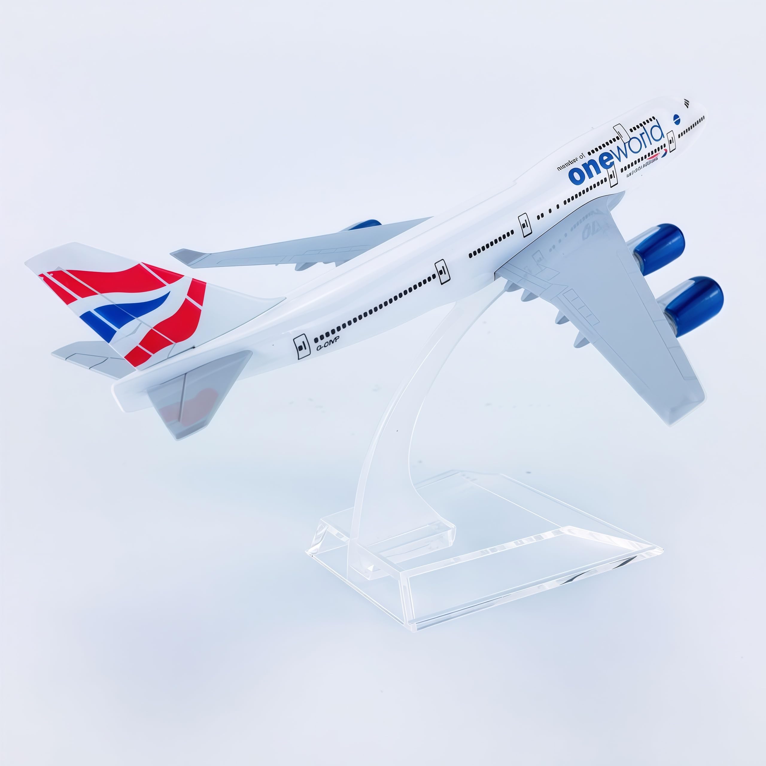 LGSRSNXHTX B747 British 16cm Diecast Metal Airplane Model Aircraft Model With Stand For Aviation Enthusiast Gift,Model aircraft collection