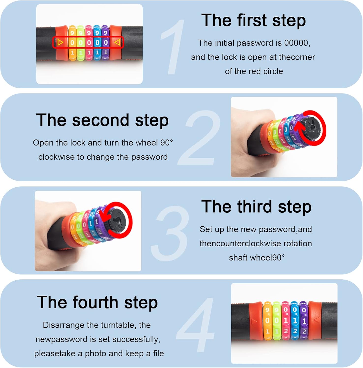 Lydsto Bike Chain Lock, 5 Digit Combination Bicycle Lock, Keyless Heavy Duty Anti-Theft Scooter Locks for Bike, Motorcycle, Scooter : Sports & Outdoors