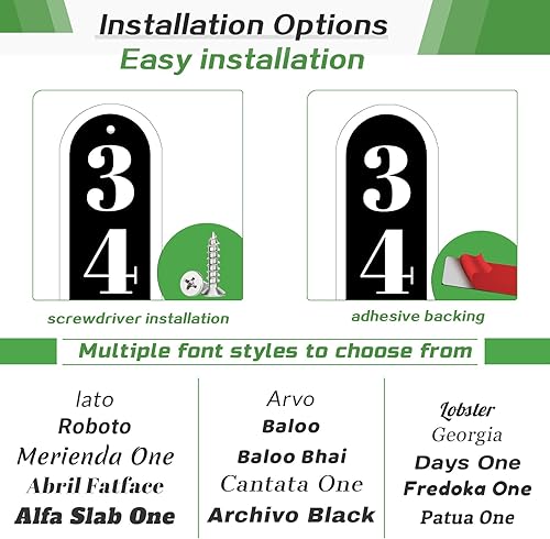 Miniatura 142 de Placa de dirección acrílica personalizada, letrero de dirección horizontal, utilizado para casa, puerta, calle o buzón Hengkuan-2