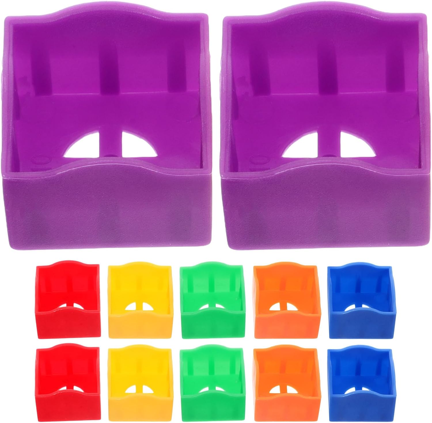 12 Pcs Billiard Cue Chalk Holder Sleeve with Plastic Clip Snooker Pool Chalk Caddie Set for Billiards Accessories and Storage