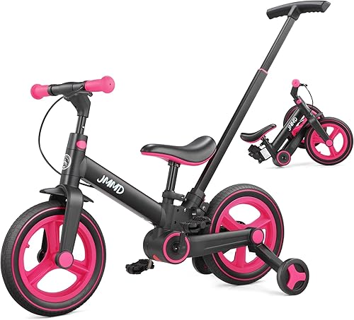 Miniatura 12 de Bicicleta para niños de 18 meses a 5 años, bicicleta de empuje 6 en 1 con ruedas y pedales de entrenamiento, bicicleta de equilibrio para niños y