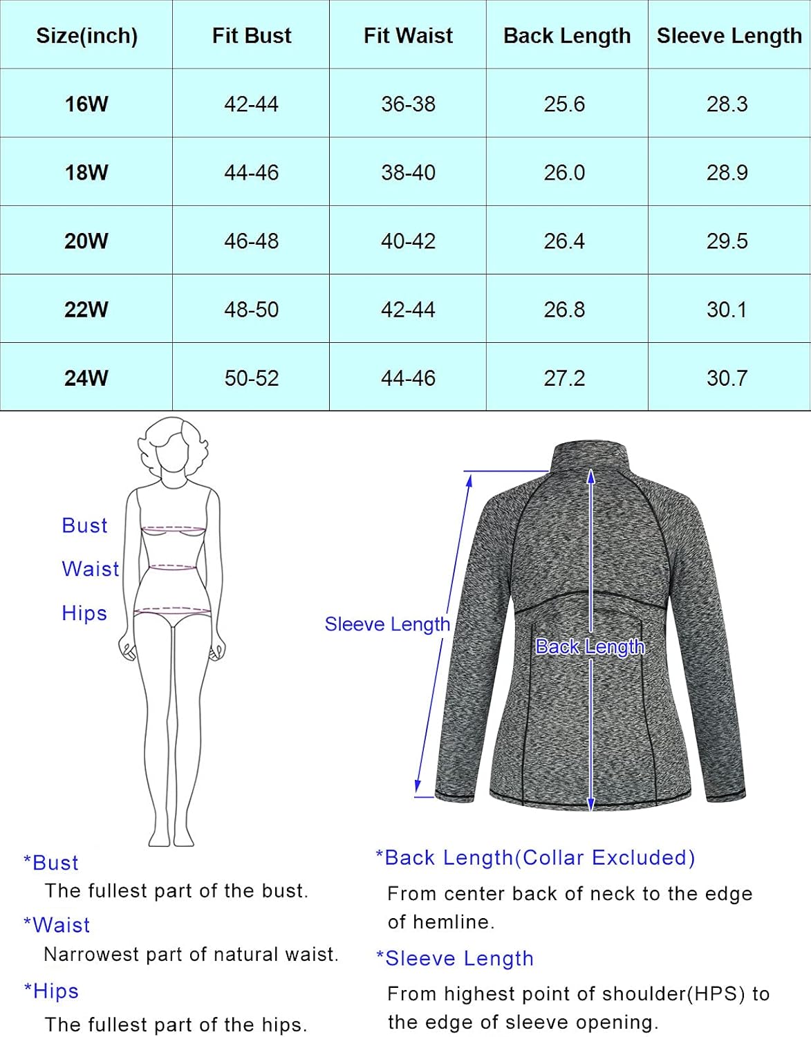 Hanna Nikole Women's Running Jackets Lightweight Full Zip Up Slim Fit Workout Sports Jacket Plus Size : Clothing, Shoes & Jewelry