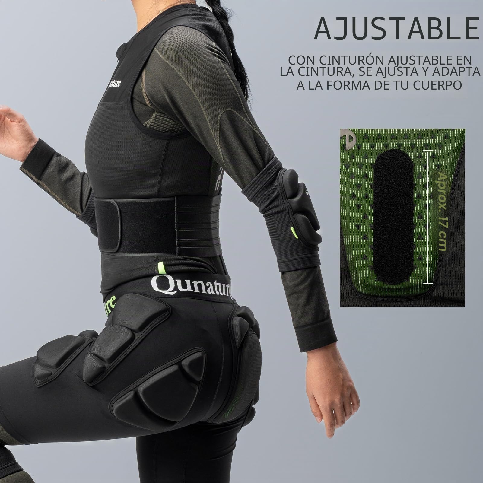 Chaleco de Esquí al Aire Libre para Hombre y Mujer, Chaleco Transpirable Anti-Impacto Protección de Espalda y Lumbar