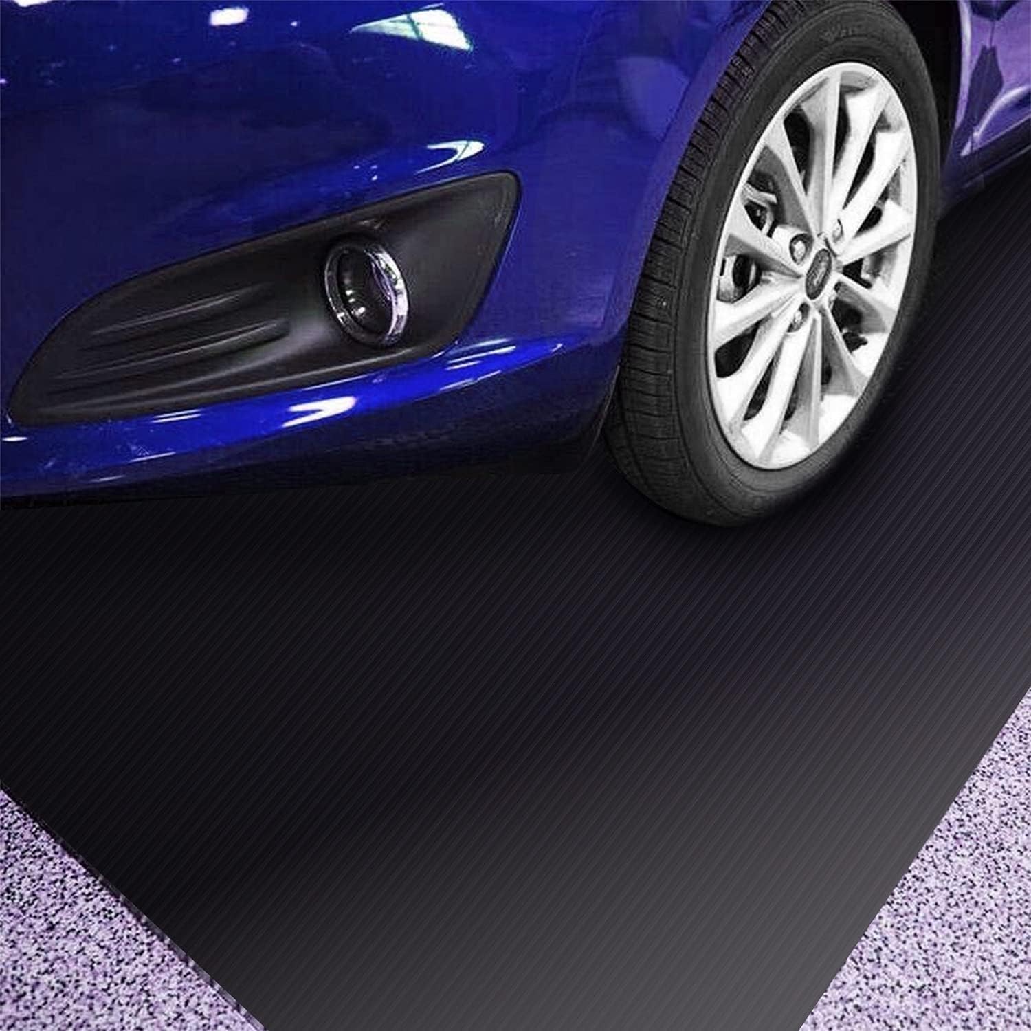 uyoyous Garage Rubber Floor Mat 16.4ft x 3.3ft Non-Slip Rubber Flooring Mats 1/8 inch Thickness Heavy Duty Commercial Rubber Mat Roll for Under Car Black : Tools & Home Improvement