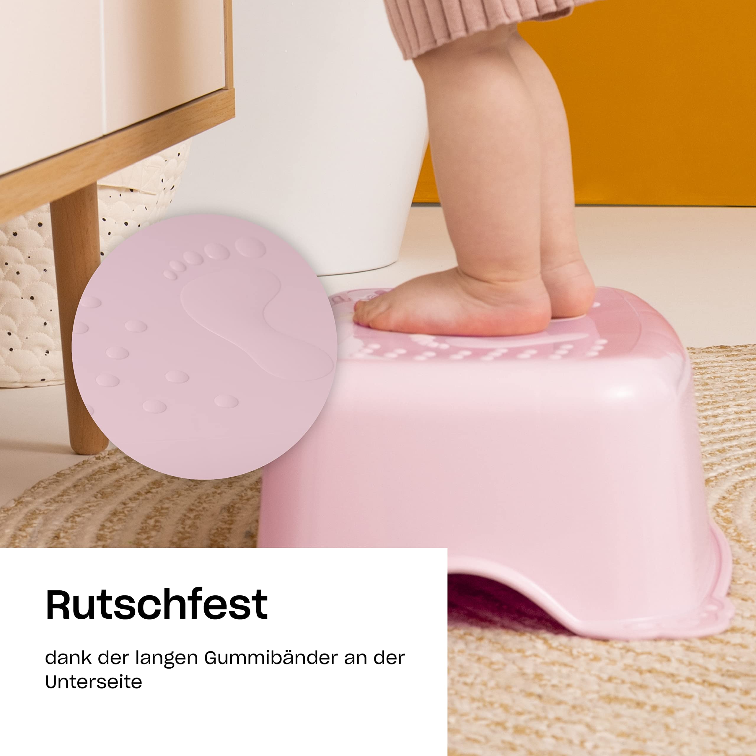 Hylat Baby 3in1 Töpfchen-Set für Kinder - Toilettensitz, Tritthocker & Töpfchen - Kindertoilette fürs WC-Training - Sicher & Komfortabel Farbe - Rosa, Motiv - Friends