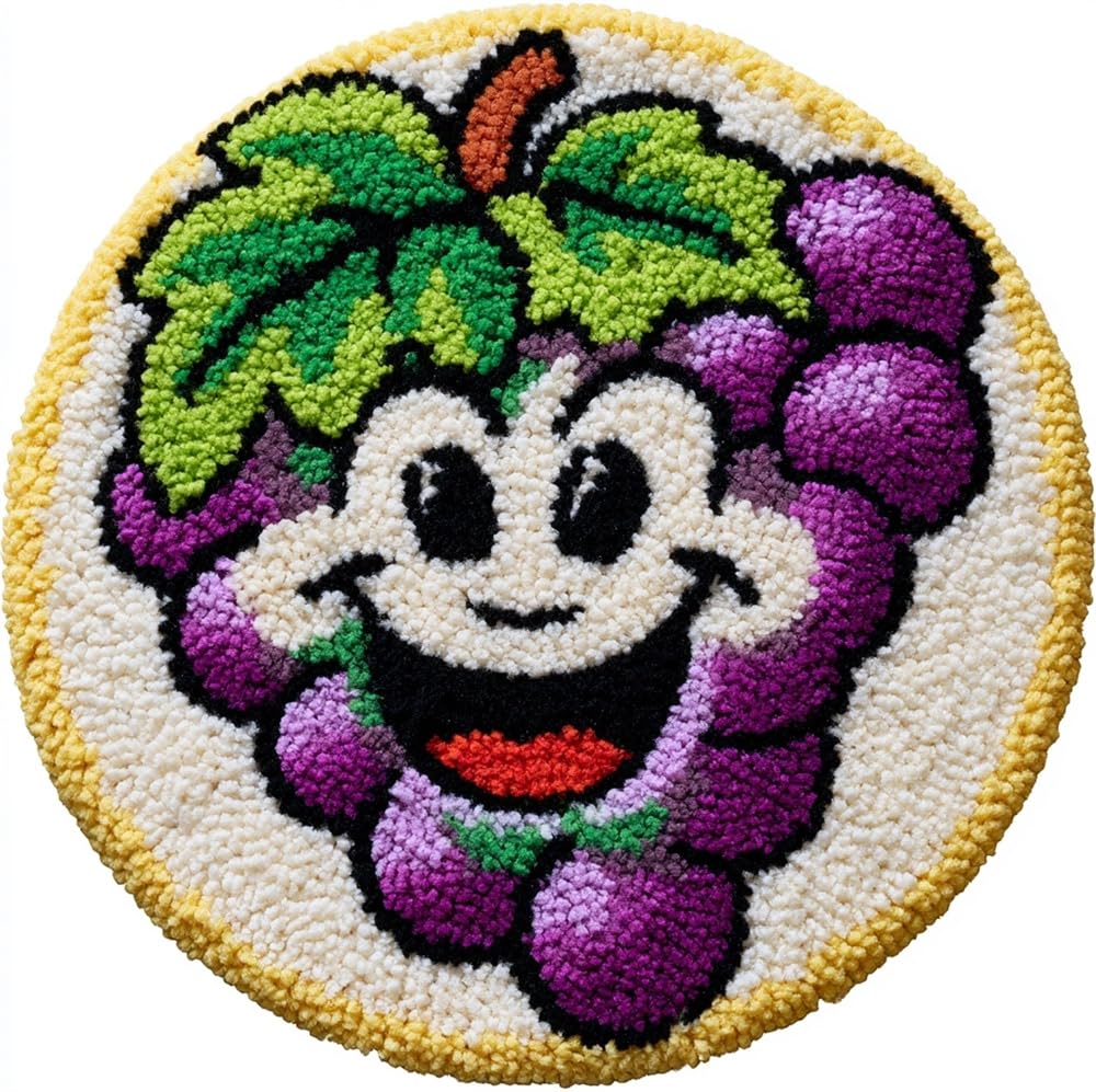kitphoenix DIY Round Rug Making Craft Kitsmiling Grapes
