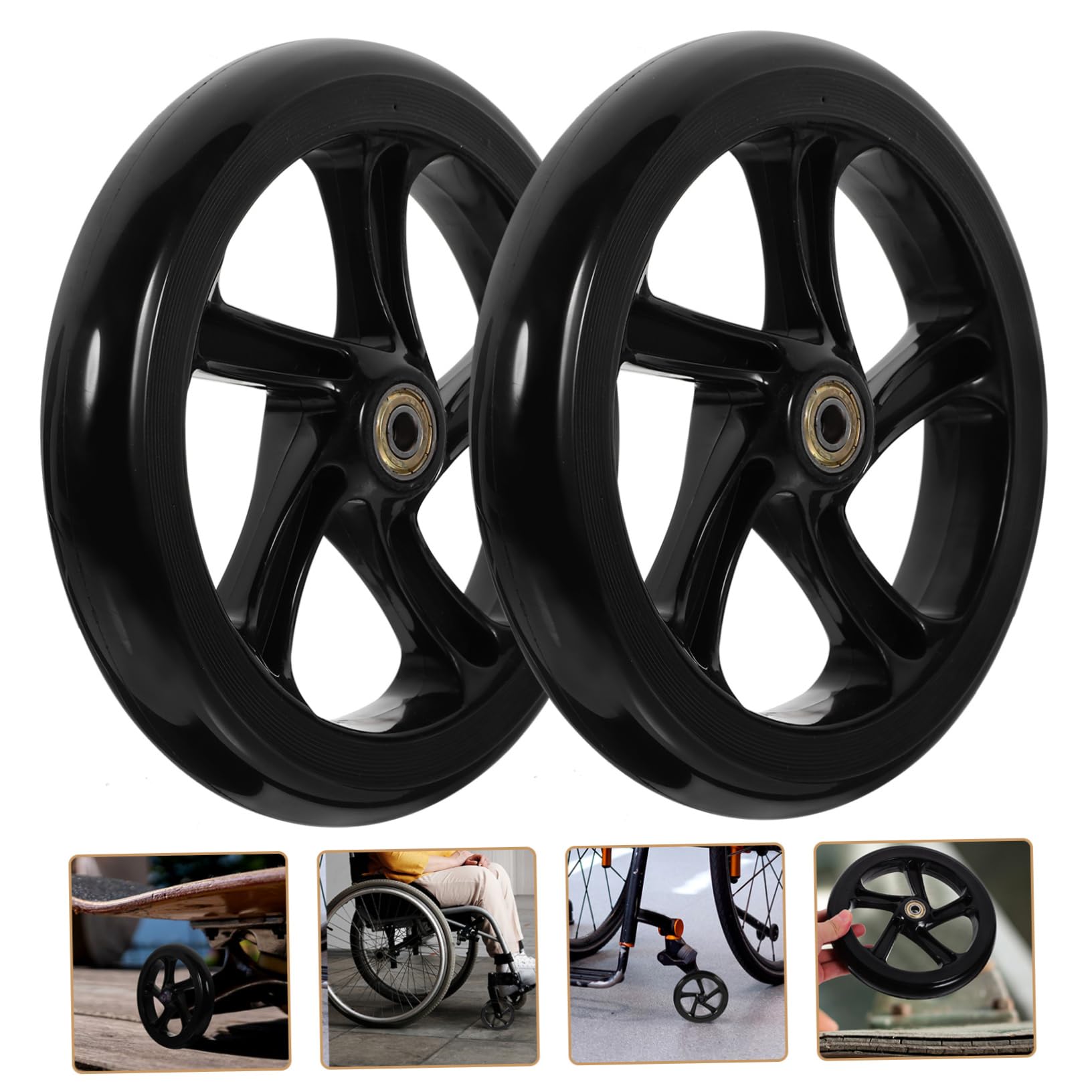 2 Piezas Rueda de poliuretano de alta elasticidad. ruedas de scooter pu ruedas de poliuretano scooter electrico rueda para scooter ruedas scooter eléctrico coche eléctrico patineta