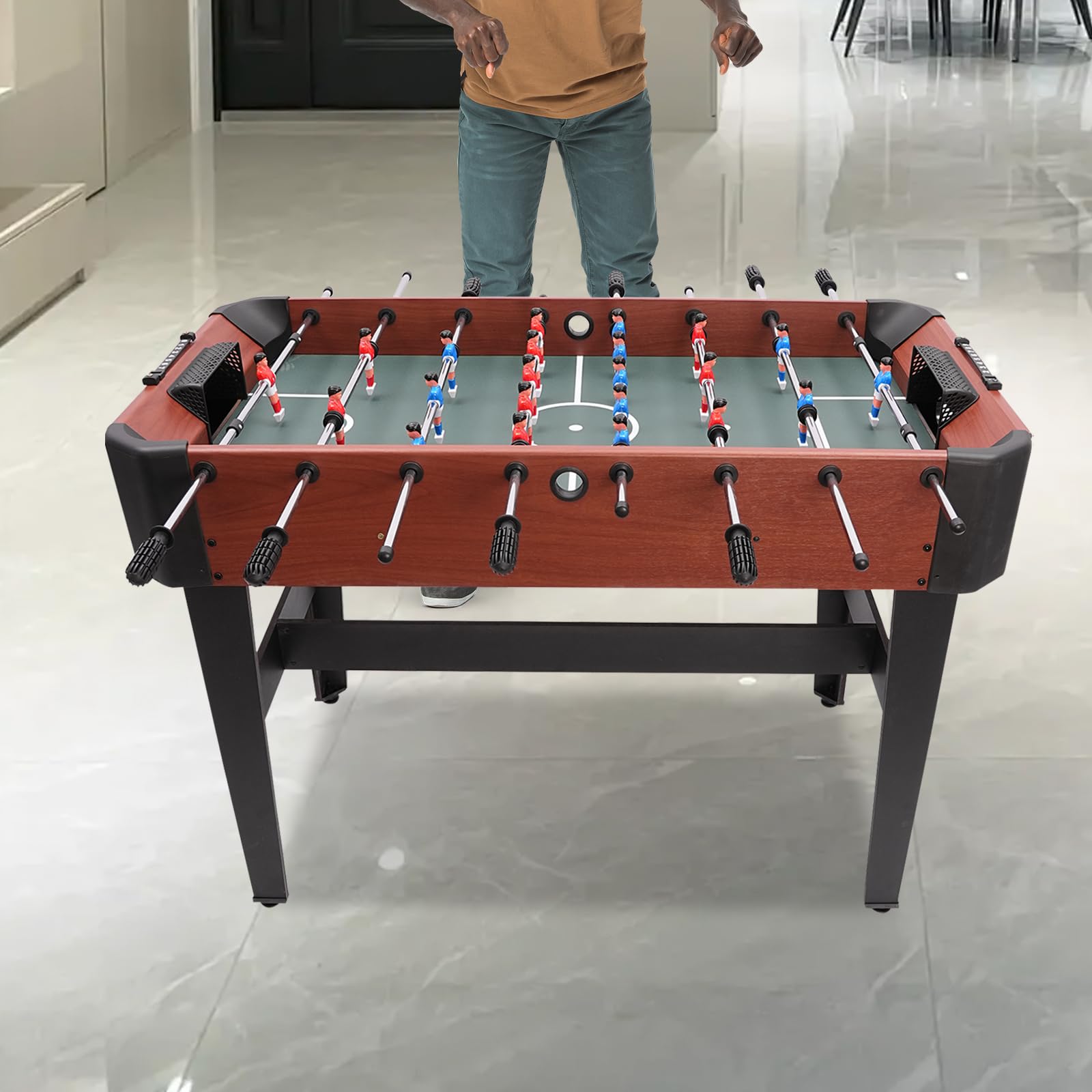 Futbolín, futbolín, futbolín para niños y adultos, futbolín infantil, sin costuras, techos de juego, juego de fiesta 120 x 61 x 81 cm