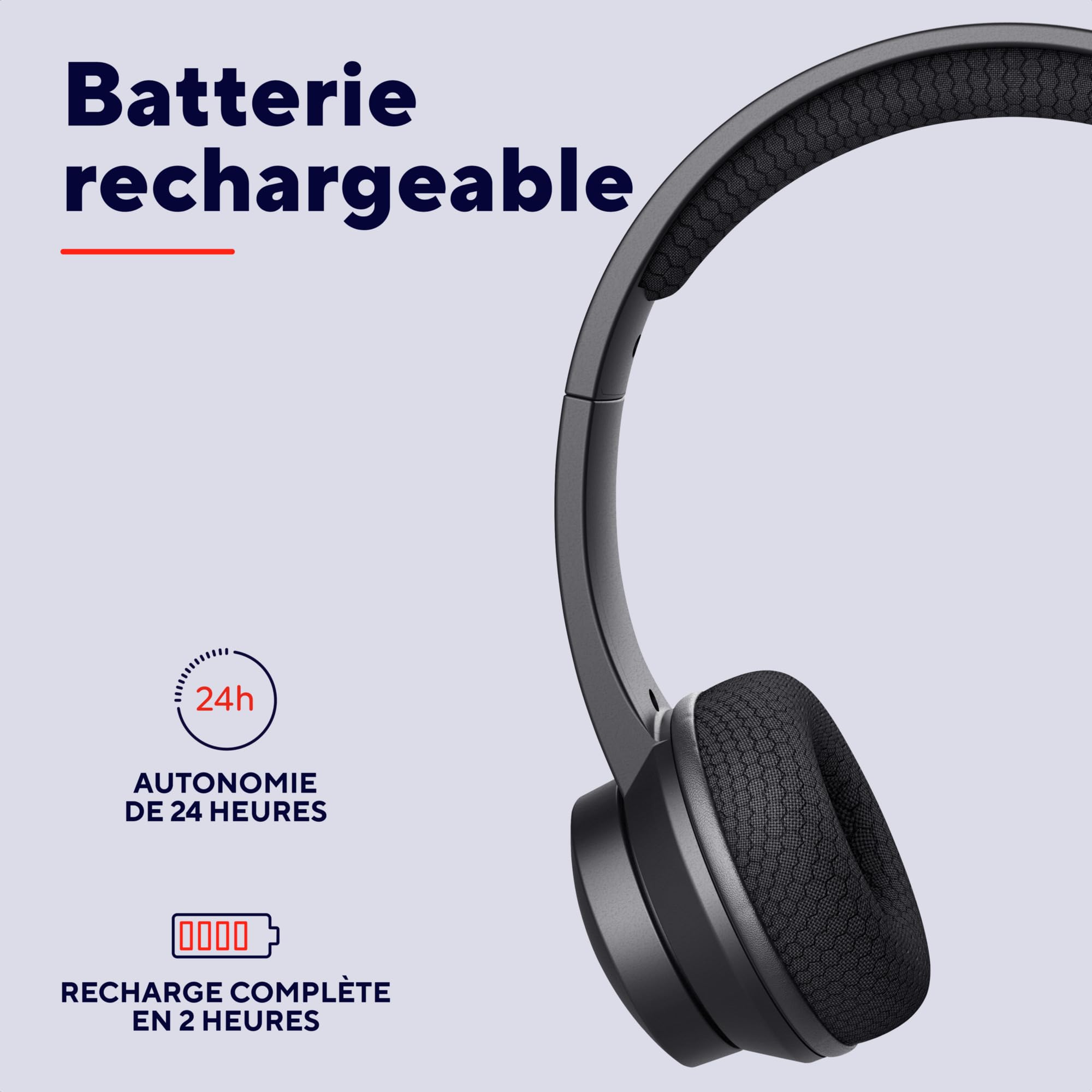 Trust Roha II Casque Bluetooth sans Fil avec Micro ENC Antibruit, Noir