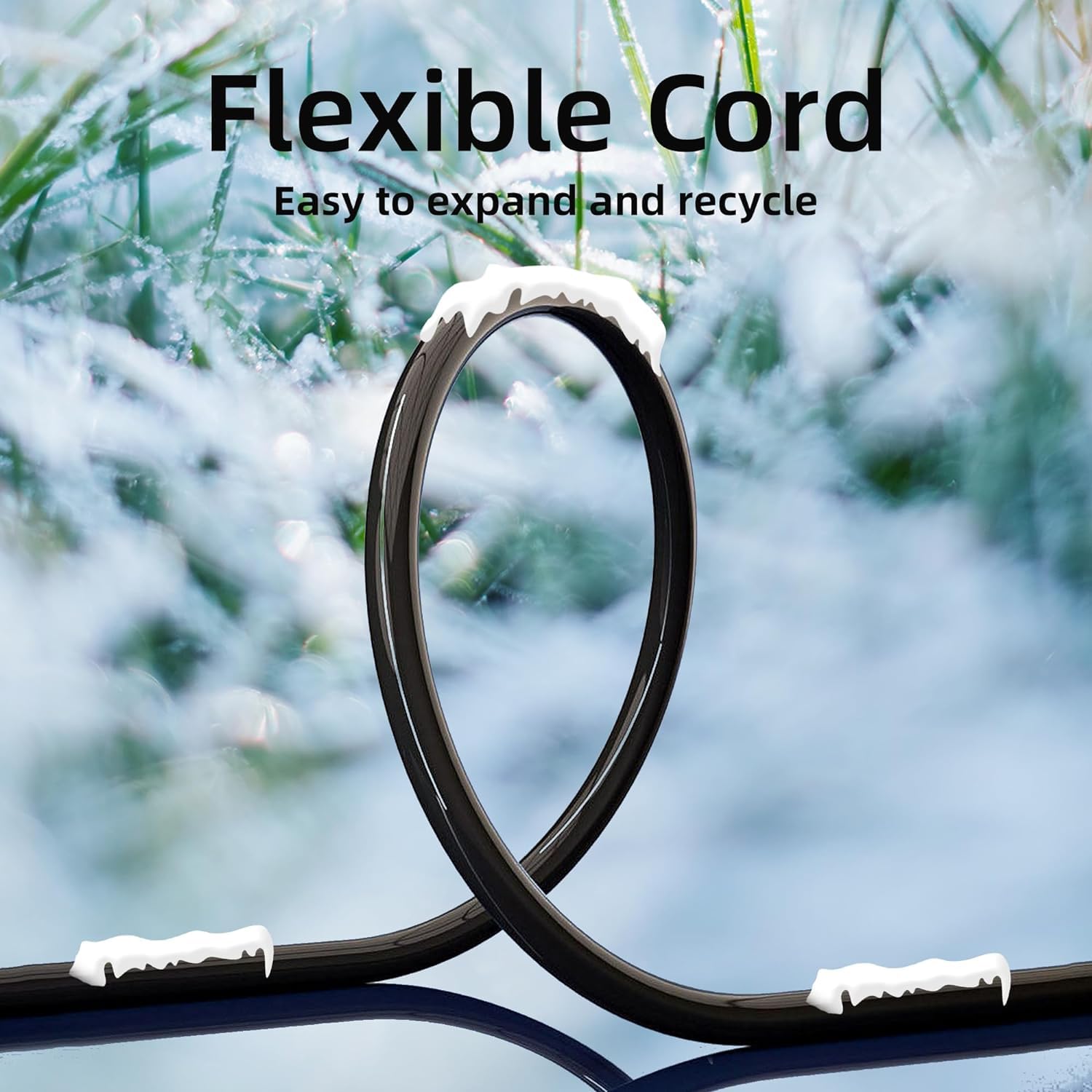 YOJOE - Cable de extensión negro de 12 pies, cable de extensión para exteriores iluminado de calibre 12 con múltiples tomas, cable de extensión SJTW de 12/3 con enchufe de tierra de 3 puntas para