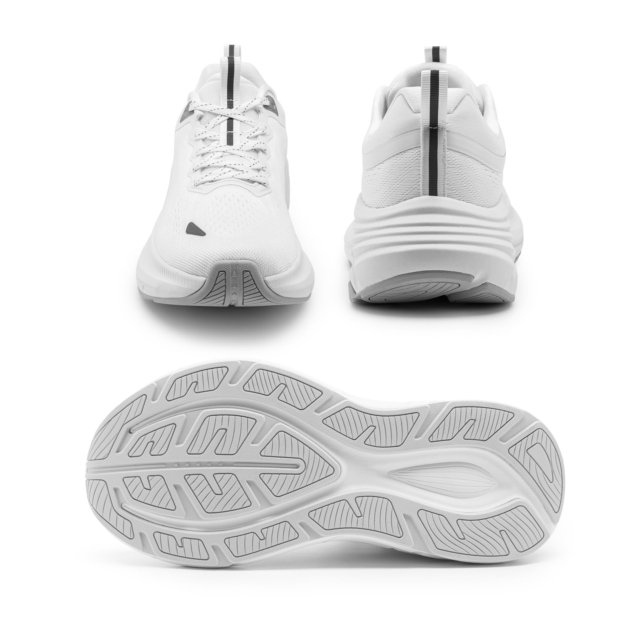 NORTIV 8 Męskie buty do biegania i chodzenia tenisa ActiveBreeze antypoślizgowe sportowe siłownia trening jogging wygodne amortyzacja modne trampki, biały, 8.5