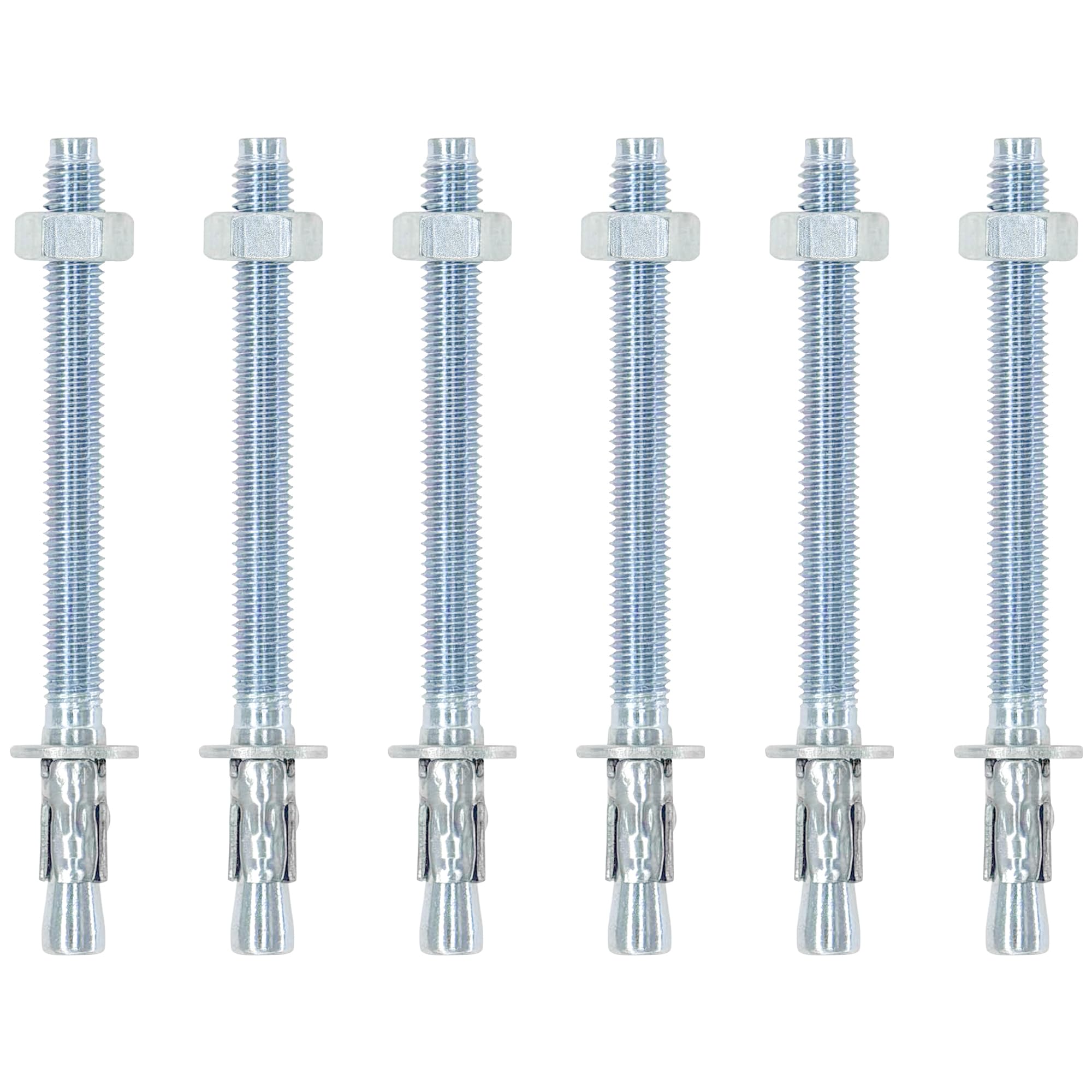 6-Pack Heavy Duty Concrete Expansion Bolts Wall Anchors (M8 × 100mm)