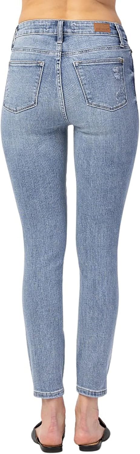 Judy Blue Women's High Waist Destroyed Skinny Jeans