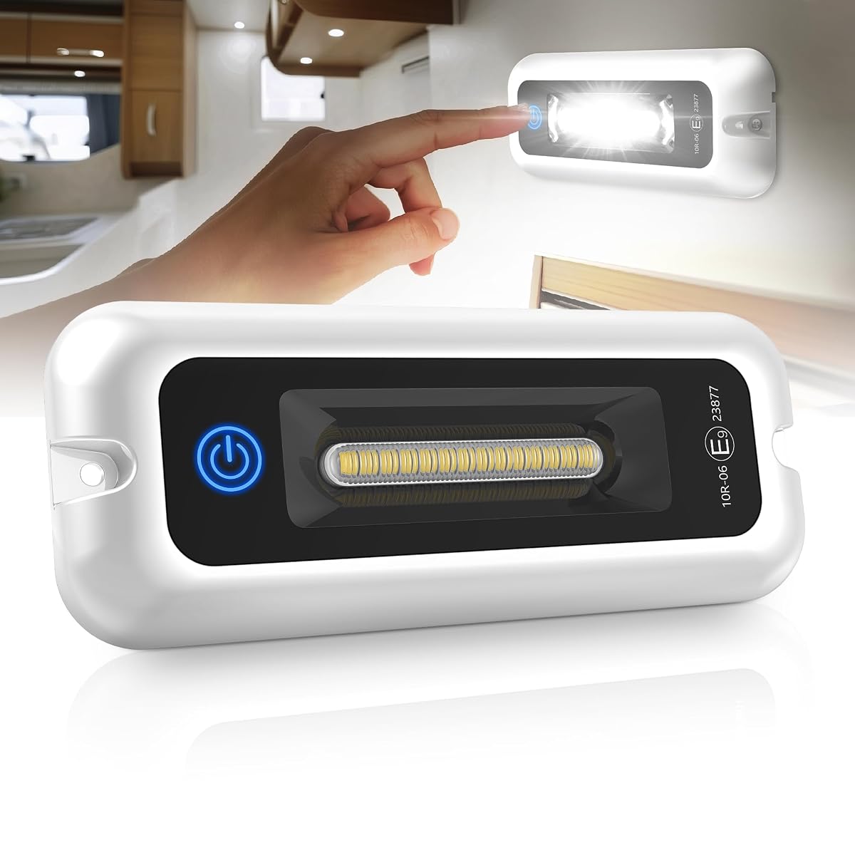 MICTUNING LED Interior Porch Light, Touch Screen, IP68 Waterproof Aluminum, 6