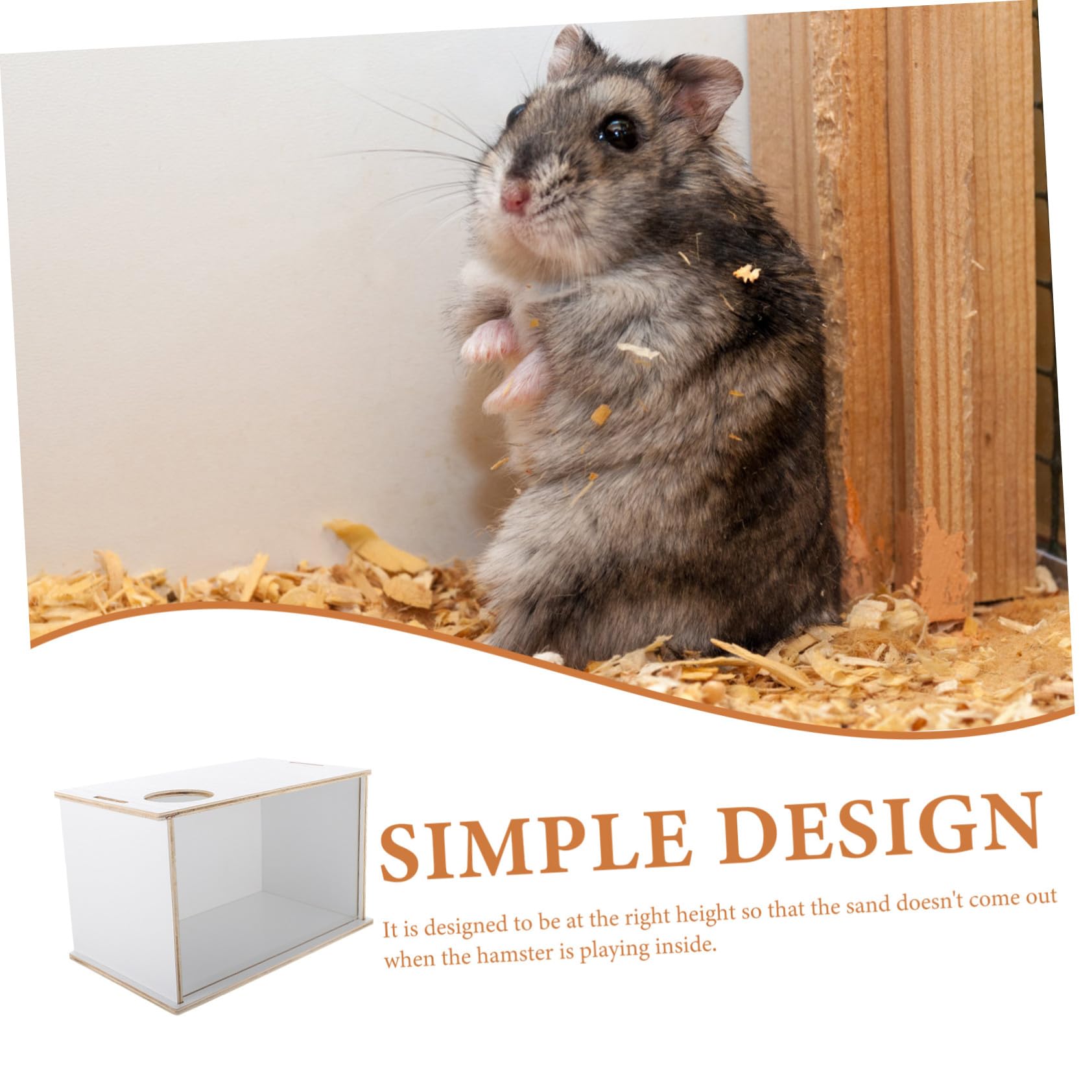 Abaodam Multifunktions Sandbad für Hamster und Chinchillas, Dekorativ