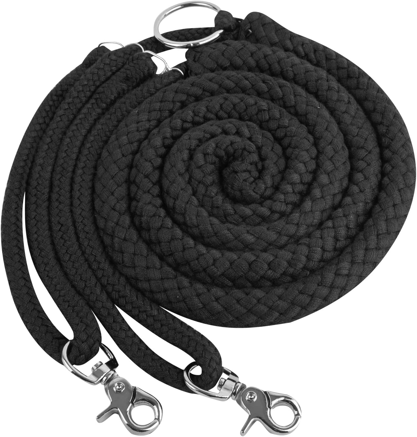 EquiprideLunging Aid Made on Soft Cotton Colour in Full Cob and Pony Size (Full, Black)