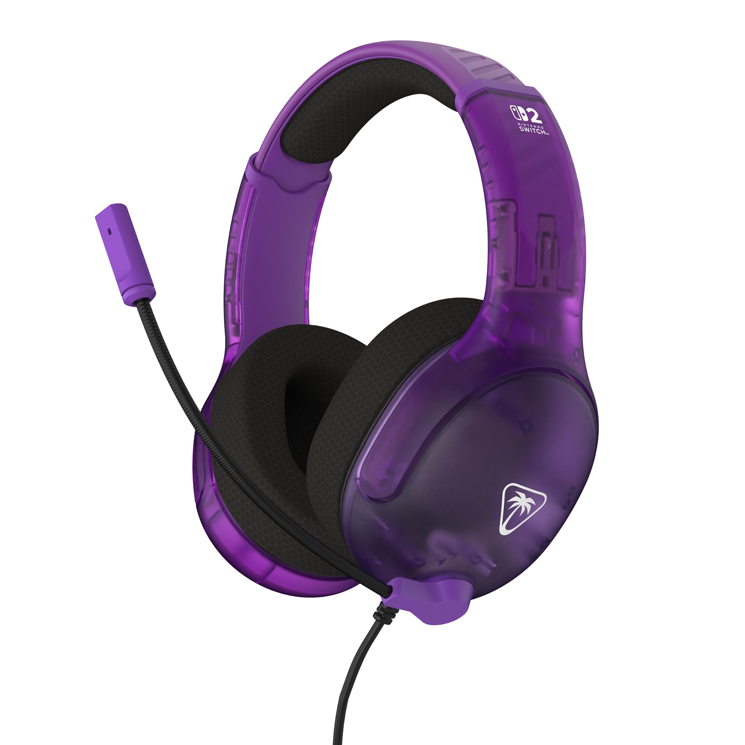 Turtle Beach Airlite Fit Ghost Purple Wired Gaming Headset Officially Licensed for Nintendo Switch 2 and Nintendo Switch, and Nintendo Switch OLED – Flip-to-Mute Mic, Over-Ear Premium Comfort