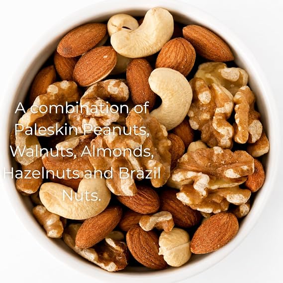 Hides Fine Foods - Mixed Nuts 1kg - GMO Free - Suitable for Vegetarians - Great for Baking - Flapjacks, Breakfast - Granola - Trail Mix - Cooking - Snacking