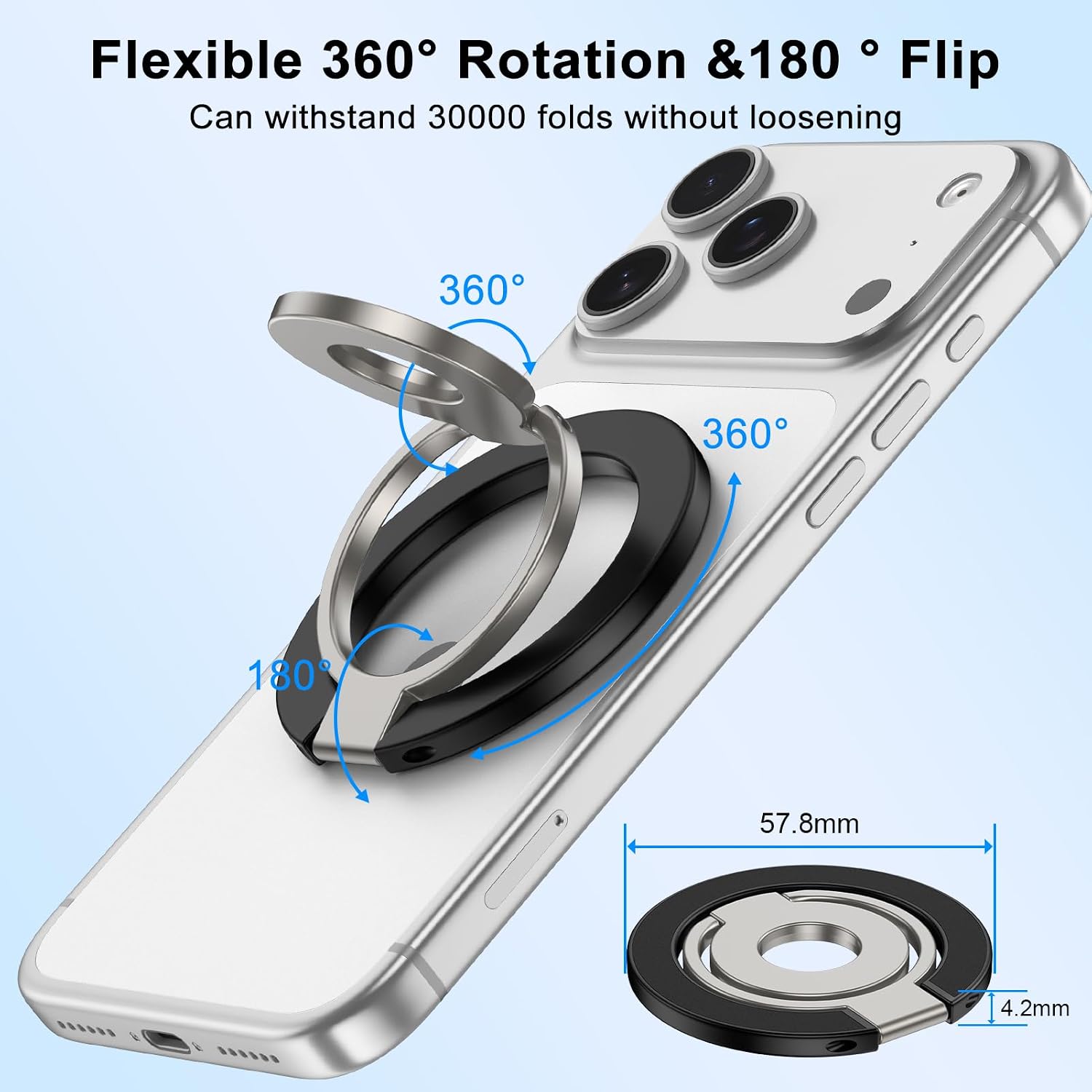 for Pixel Snap Grip Dual-Side Magnetic Phone Ring Holder for Google 10/9/8/7/6/5/4 Series, Magsafe Phone Grip Stand Finger Kickstand for iPhone 17/16/15/14/13/12 Pro Series, Pixel Snap Ring Stand