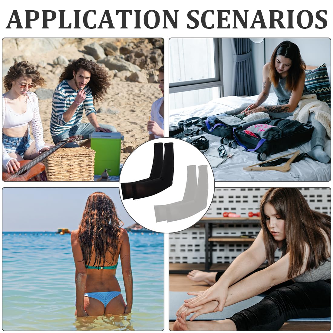 2 Paia Di Maniche A Braccio Con Protezione UV 50+ - Ideali Per Sport, Ciclismo, Golf