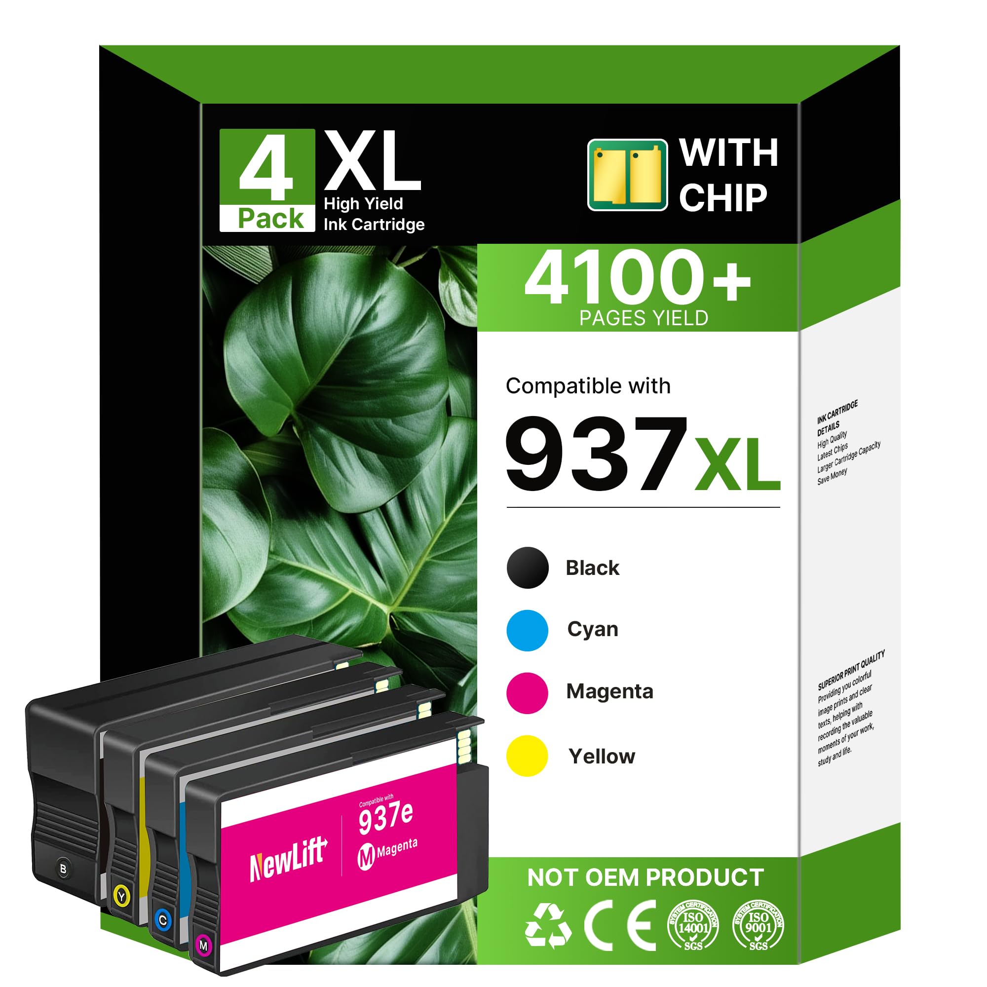 NewLift 580 581 XXL Druckerpatronen Kompatibel für Canon 580 581 Patronen Multipack für Canon Pixma TS705 TR8550 TS6150 TR7550 TS6250 TR8500 TS8251 TS6350 (PGBK/C/M/Y/BK，5er-Pack)