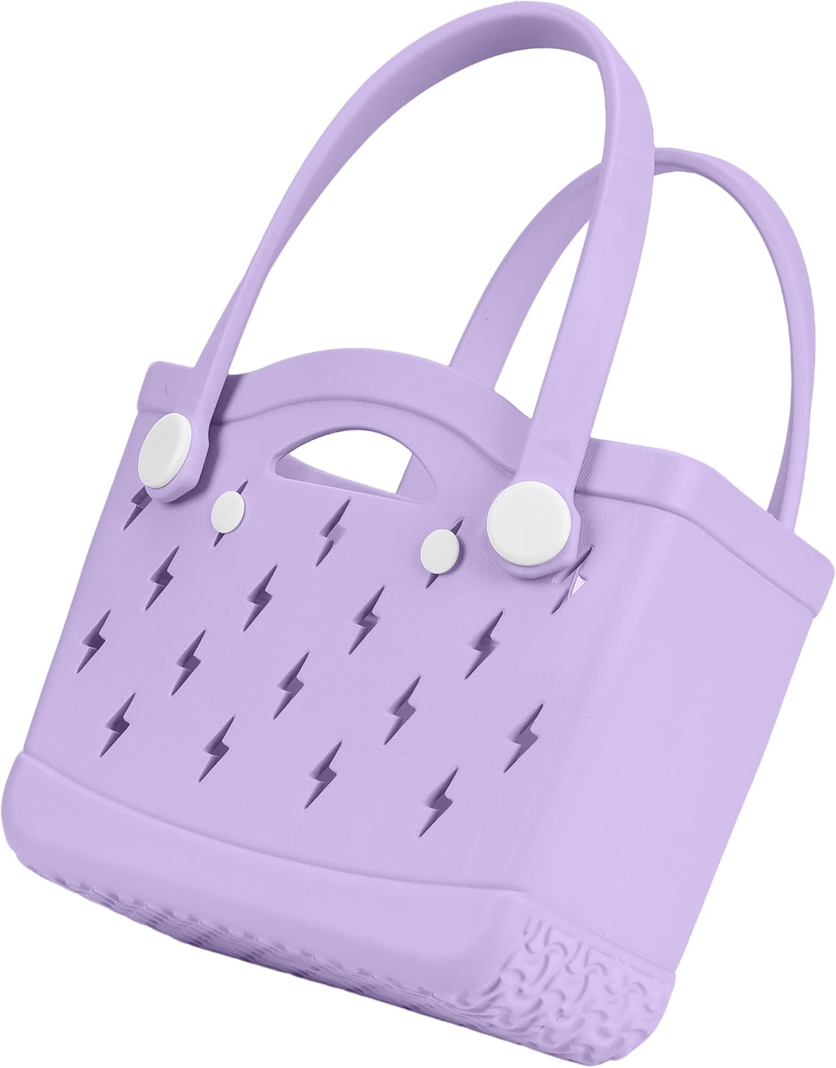 Rubber Beach Tote Bag Small, Waterproof Modern Design Double Handle Travel Pool Swim EVA Bag