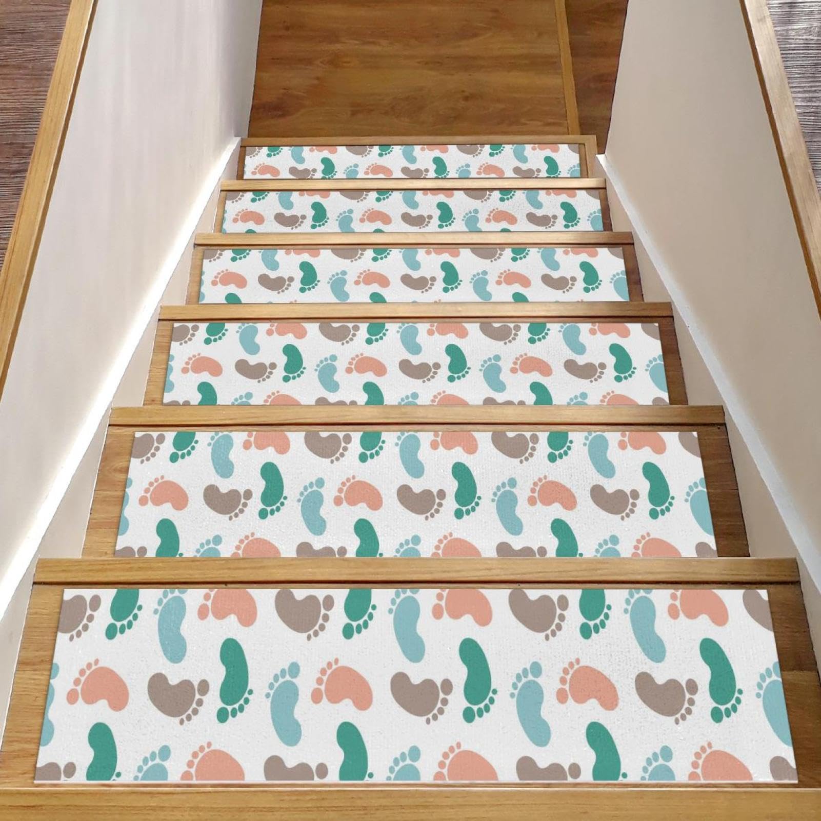 Alfombras antideslizantes para escaleras de madera interiores peldaños infantiles