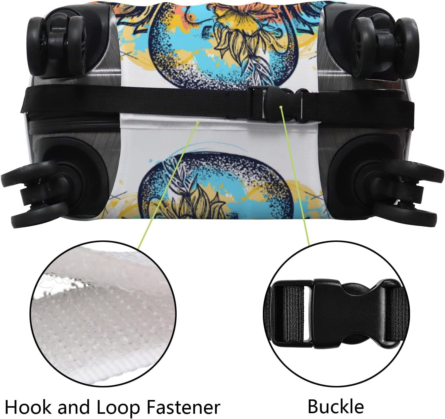 review Travel Luggage Cover Suitcase Protector Fits 18-20 Inch Luggage, Guitar Wings