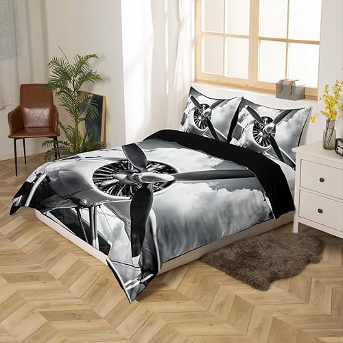 Miniatura 8 de Erosebridal Funda de edredón de cabra tamaño Queen, juego de ropa de cama femenina con globo rosa para niños y niñas, bonita funda de edredón con