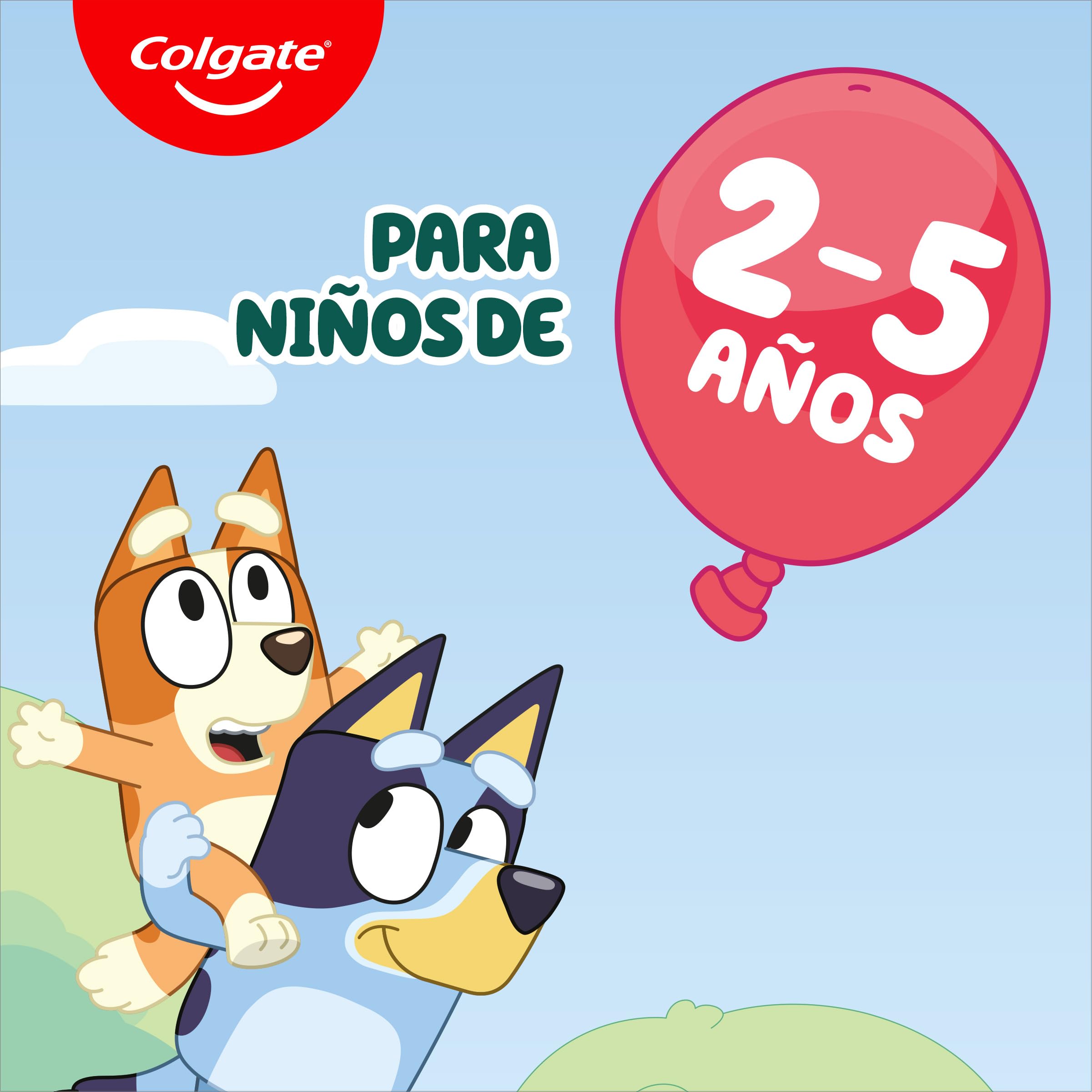 Colgate Pack 12 x 2 Cepillos de dientes Kids Bluey 2-5 años, cepillo de dientes infantil, cabezal pequeño, filamentos extra suaves para una limpieza delicada, mango redondo para un agarre cómodo