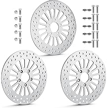 11.8" Front &amp; Rear Brake Rotors w/Bolts Fit for Harley Electra Glide/Road King/Street Glide/Road Glide 2008 2009 2010 2011 2012 2013 2014 2015 2016 2017 2018 2019 2020 2021 2022-3 Pc Polished