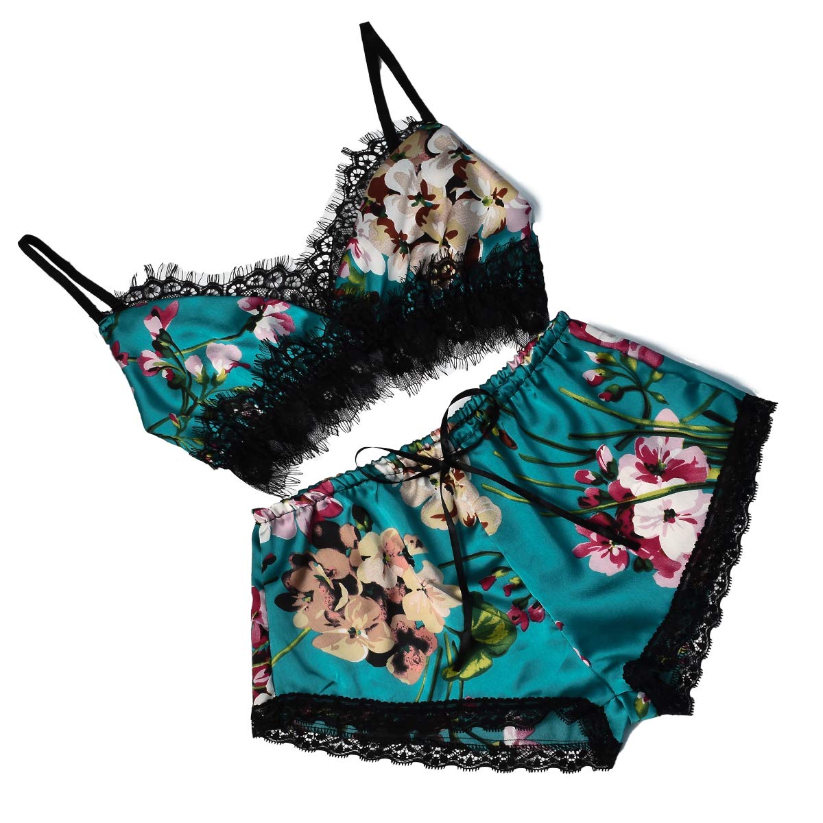 Floral Satin Pajama Sets