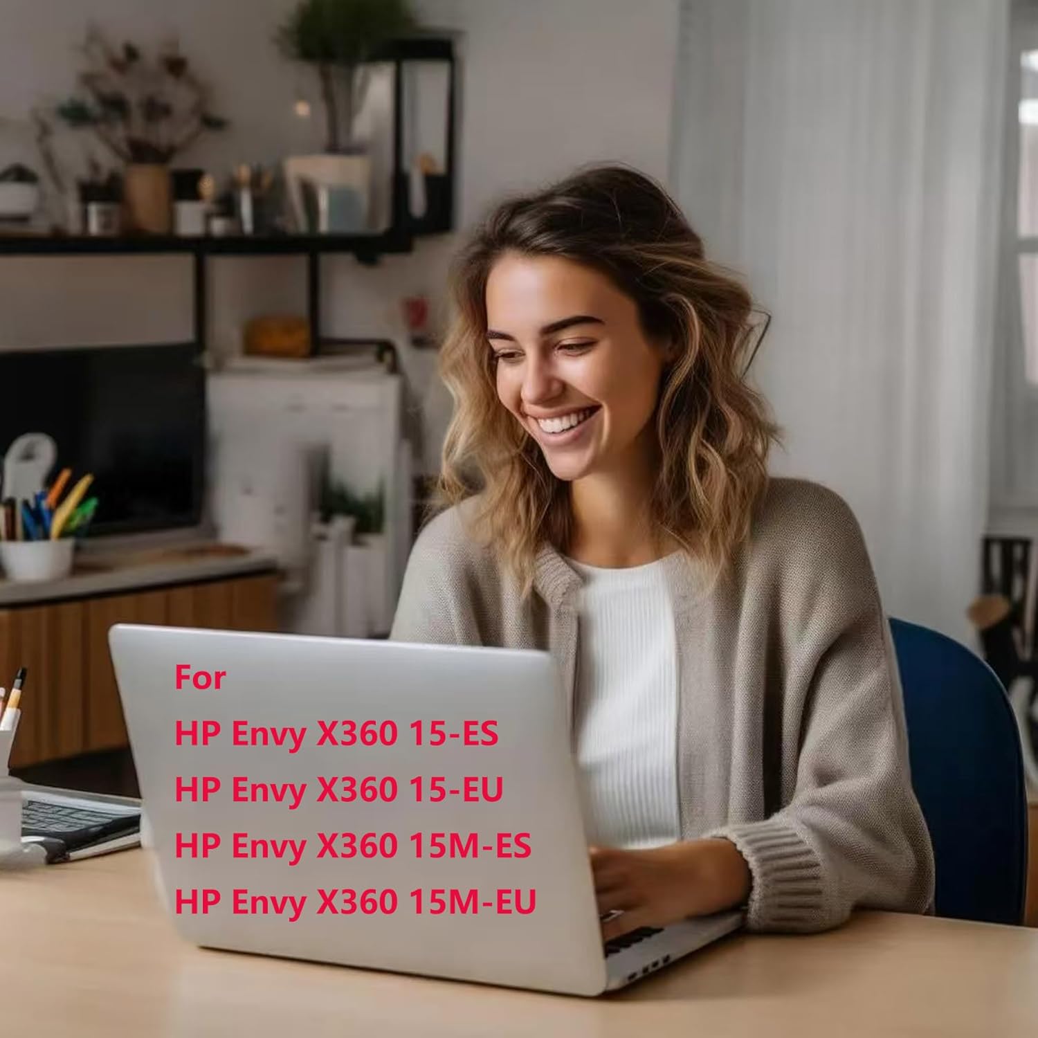 Replacement LCD Back Cover Rear Top Lid for HP Envy X360 15-ES 15-EU 15M-ES 15M-EU 15m-es0013dx 15m-es0023dx 15M-ES1013DX 15M-ES1023DX Series Laptop M45447-001 Silver