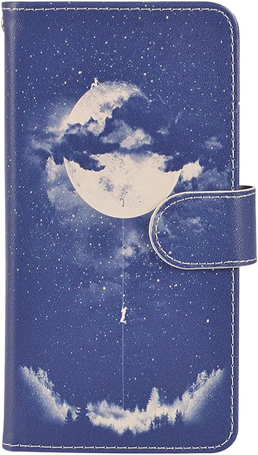 UrSpeedtekLive J7 Case, Galaxy J7 Wallet Case, Premium PU Leather Flip Wallet Case Cover w/Card Slots & Kickstand Compatible with Samsung Galaxy J7, Night Sky