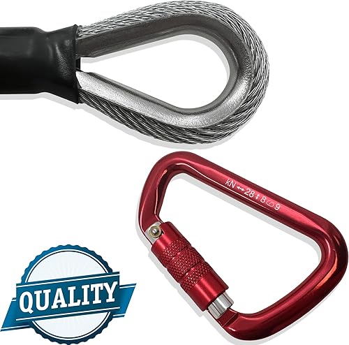 Miniatura 6 de SMT - Núcleo de alambre de acero naranja de 12 "x 8'Climb Right con kit de cordón de triple bloqueo Flip line Swivel Snap Arborist PN