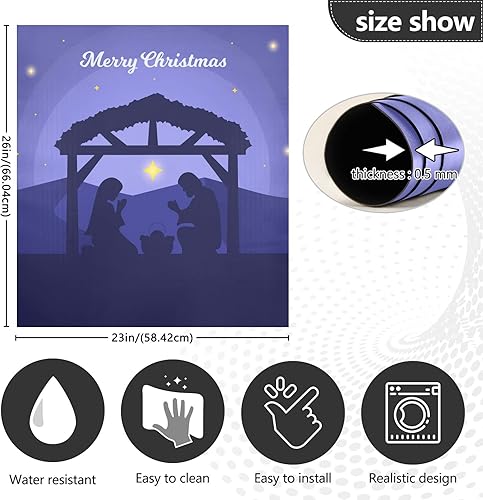 Miniatura 4 de Hermosa cubierta magnética de Navidad para lavavajillas, calcomanía magnética grande para nevera, decoración de lavadora, calcomanías magnéticas