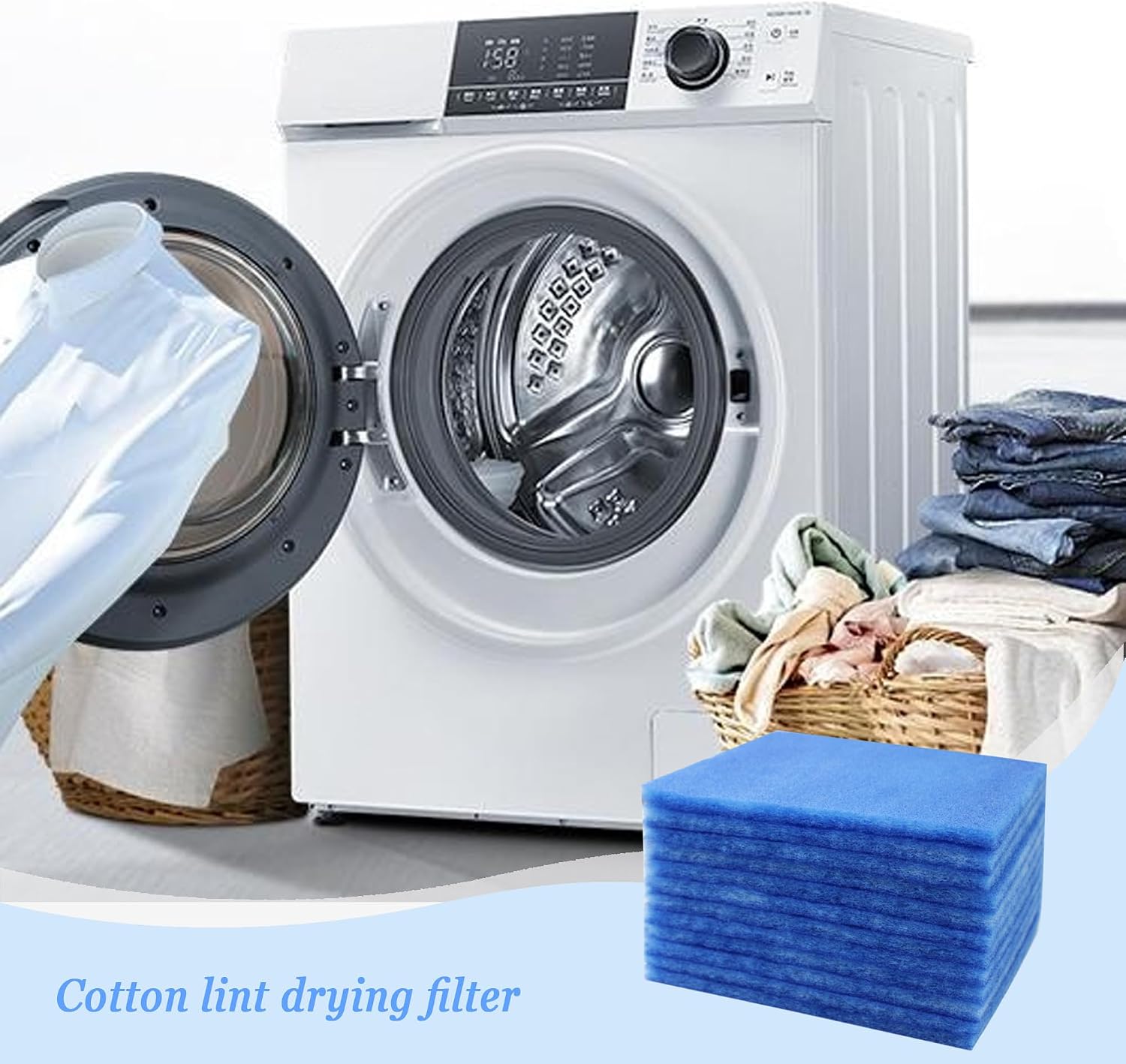 Polyester Dryer Vent Filters Replacement for Better Vent Indoor Dryer Vent (Set of 12)