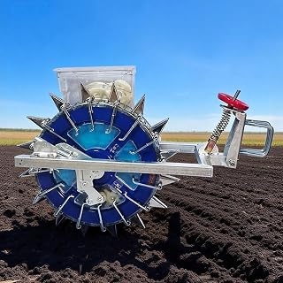 Mounted Corn and Soybean Seeder, Wheel Precision Seed Sower/Garden Precision Planter, for Soybeans, Peanuts, Corn and Cotton(12-Hole)