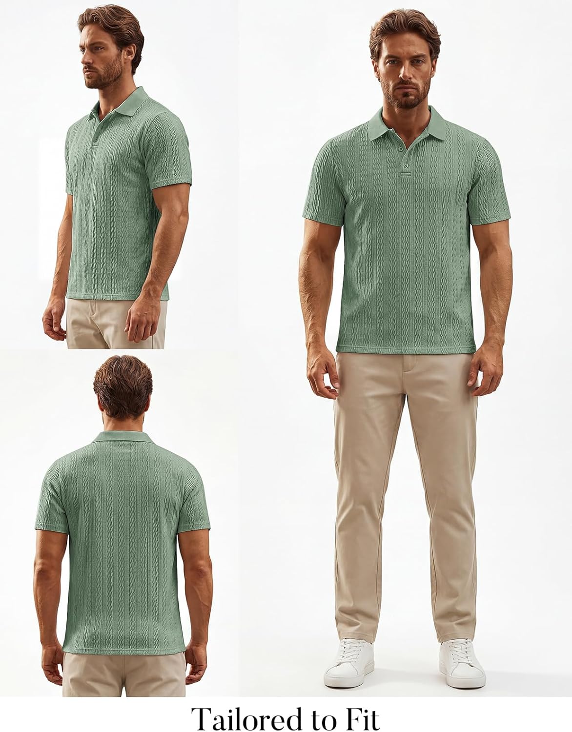 PJ PAUL JONES Mens Polo Shirts Short Sleeve Casual Collared Summer Vacation Shirts Golf Polo Shirts - Image 6